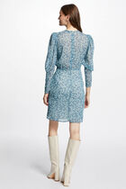 Mini dress abstract print multicolored women