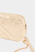 Quilted bag gold yellow women
