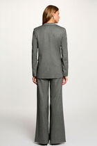 Striped straight trousers mid-grey women
