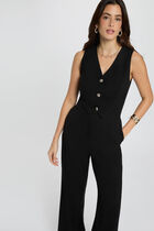 Jumpsuit with V-neck black women