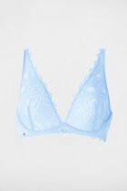 Lace bra with thin straps blue women