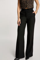 Wide leg trousers with darts black women
