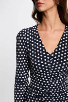 Mini fitted polka dot dress multicolor women