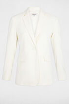 Pinstripe blazer jacket white women