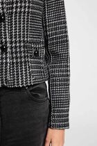 Tweed jacket with round neck multicolor women