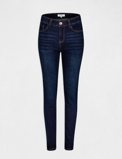 High-waisted slim jeans denim stone women