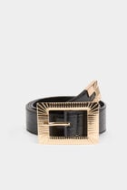 Belt with croc effect black women