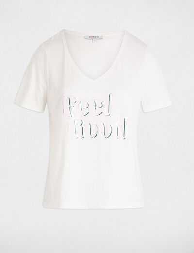 Slogan T-shirt white women