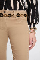 Straight trousers camel women