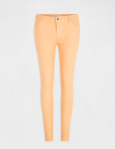 Low-waisted skinny jeans light orange ladies'