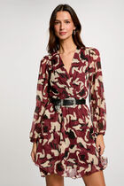 Printed mini A-line dress multicolor women