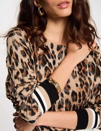 Printed jumper round neck multicolor women