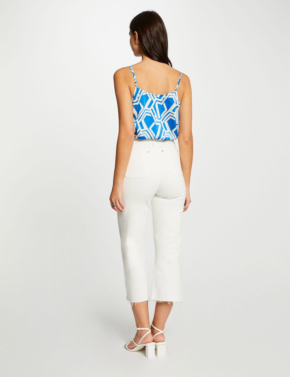 Blouse geometric print multicolored women