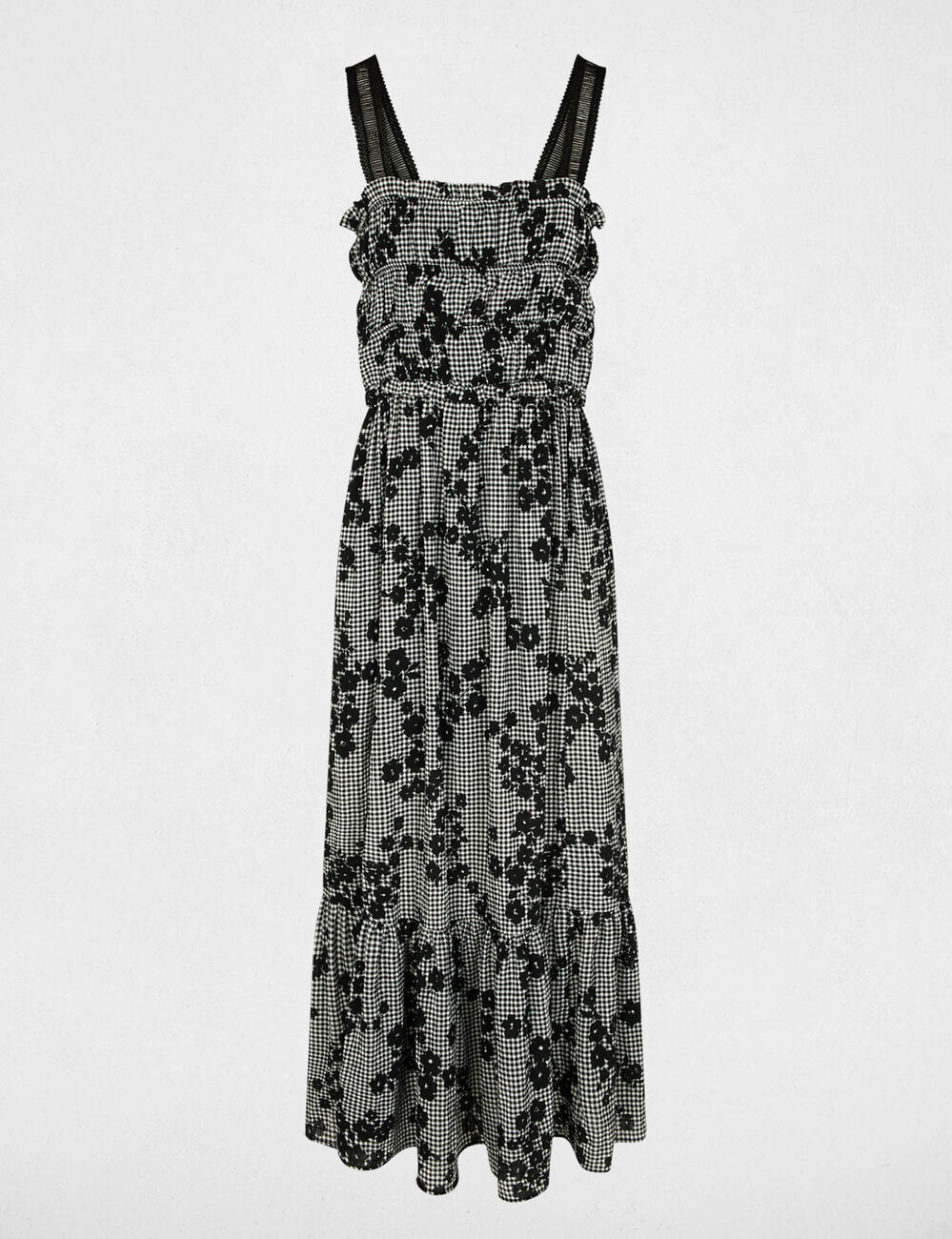 Long dress with thin straps multicolor women