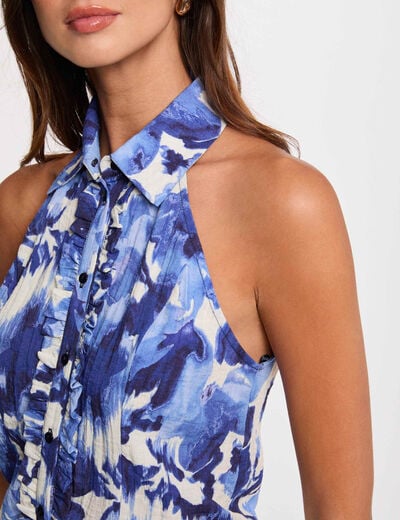 Printed sleeveless shirt multicolor women