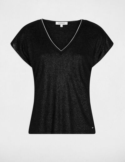 Short-sleeved t-shirt black ladies'
