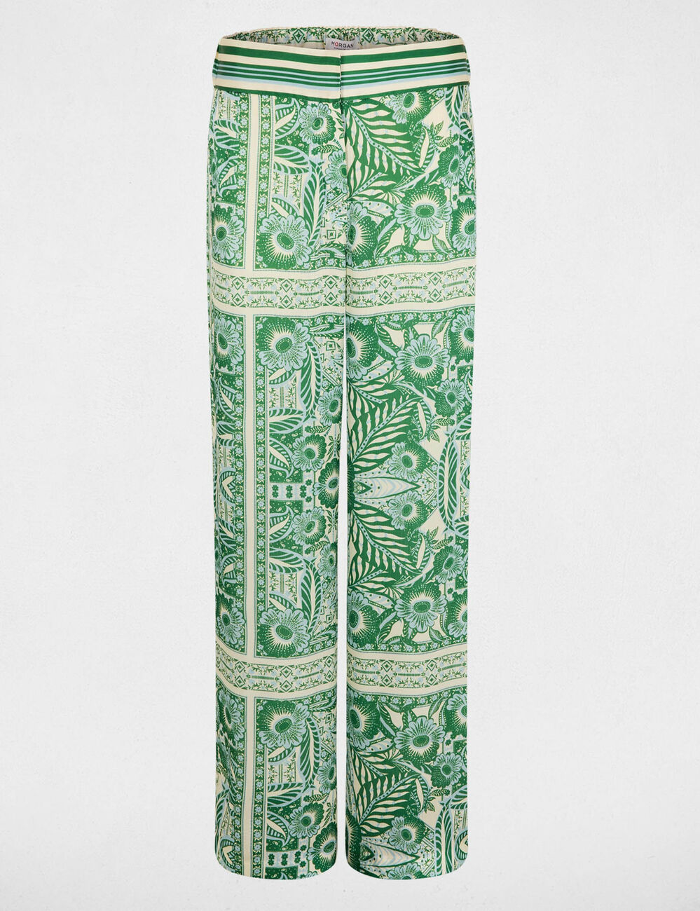 High-waisted wide-leg trousers multicolor women
