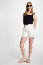 Sleeveless vest top navy blue women