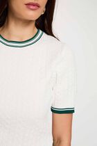Lightweight short-sleeve sweater green women