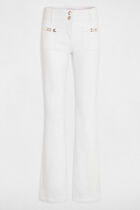 Bootcut jeans with ornaments ivory women