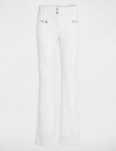 Bootcut jeans with ornaments ivory women