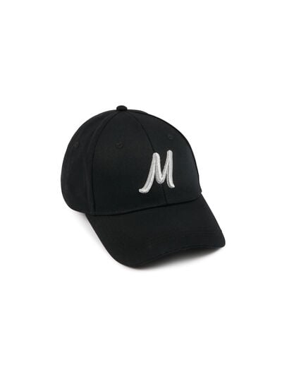 Embroidered M cap black women