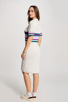 Fitted mini knitted dress white women