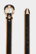 Belt with rhinestones and chains black women