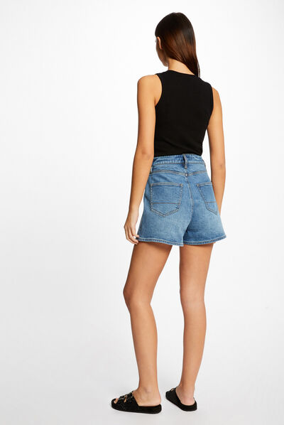 Ribbed vest top with wide straps black ladies'
