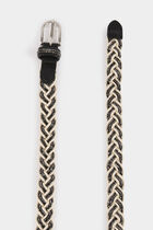 Braided belt with rhinestones black women