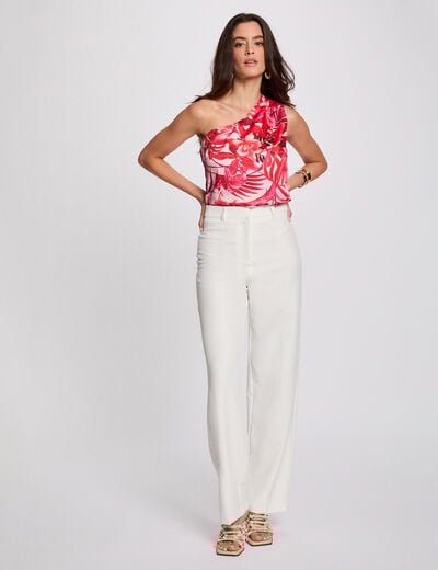 Straight trousers with darts white women