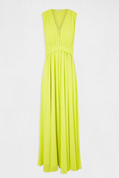 Maxi A-line dress with slit aniseed ladies'