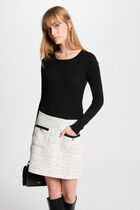 Fitted mini dress white women