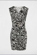 Mini dress zebra print multicolored women