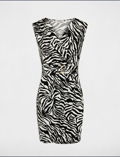 Mini dress zebra print multico ladies'
