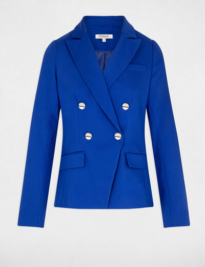 Double breasted blazer electric blue ladies'