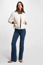 Short padded jacket ivory women
