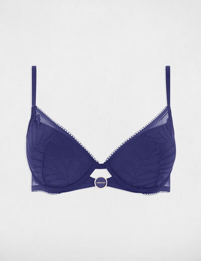 Padded bra navy blue women