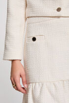 Mini tweed skirt ivory women
