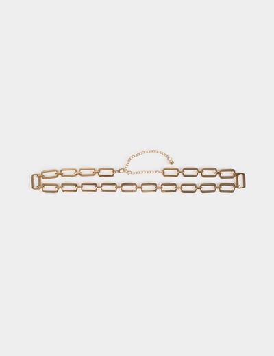 Chain belt gold yellow women