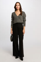 Wide leg trousers black women