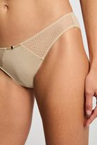 Low-rise lace knickers beige women