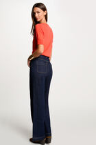 Short-sleeved jumper dark orange women