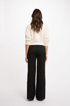 High-waisted wide-leg trousers black women
