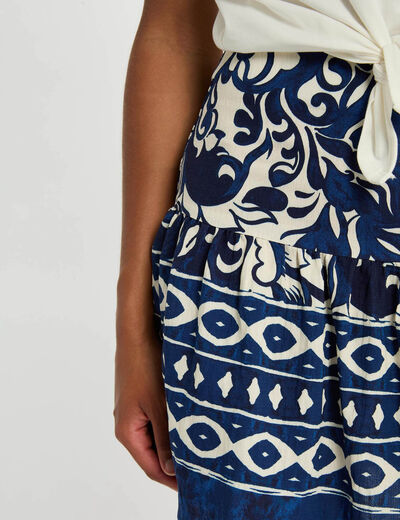 Printed mini skirt multicolor women