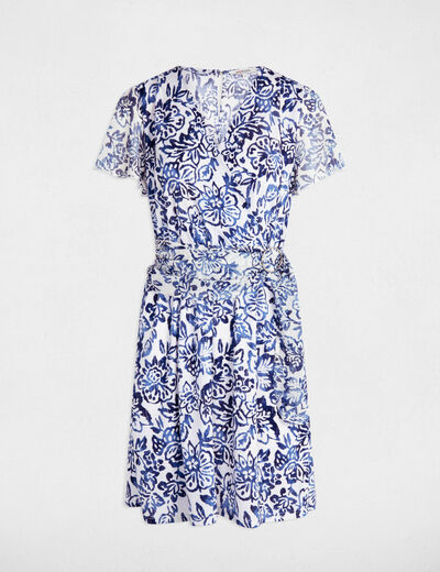 Printed mini straight dress multicolor women