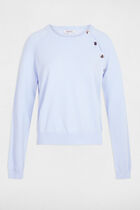 Fitted lightweight sweater sky blue women