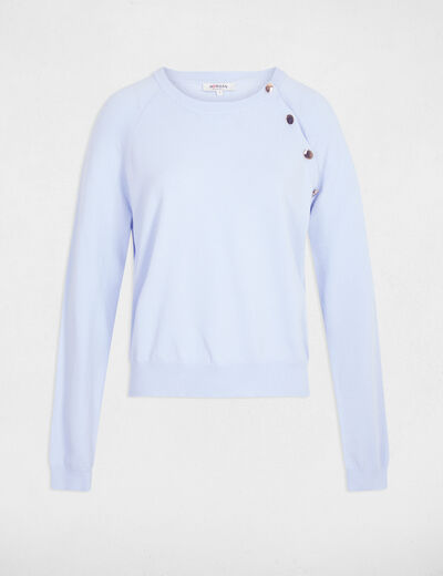 Fitted lightweight sweater sky blue women