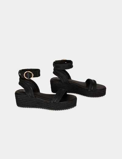 Sandals with wedge heels black women