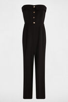 Bustier neckline jumpsuit black women